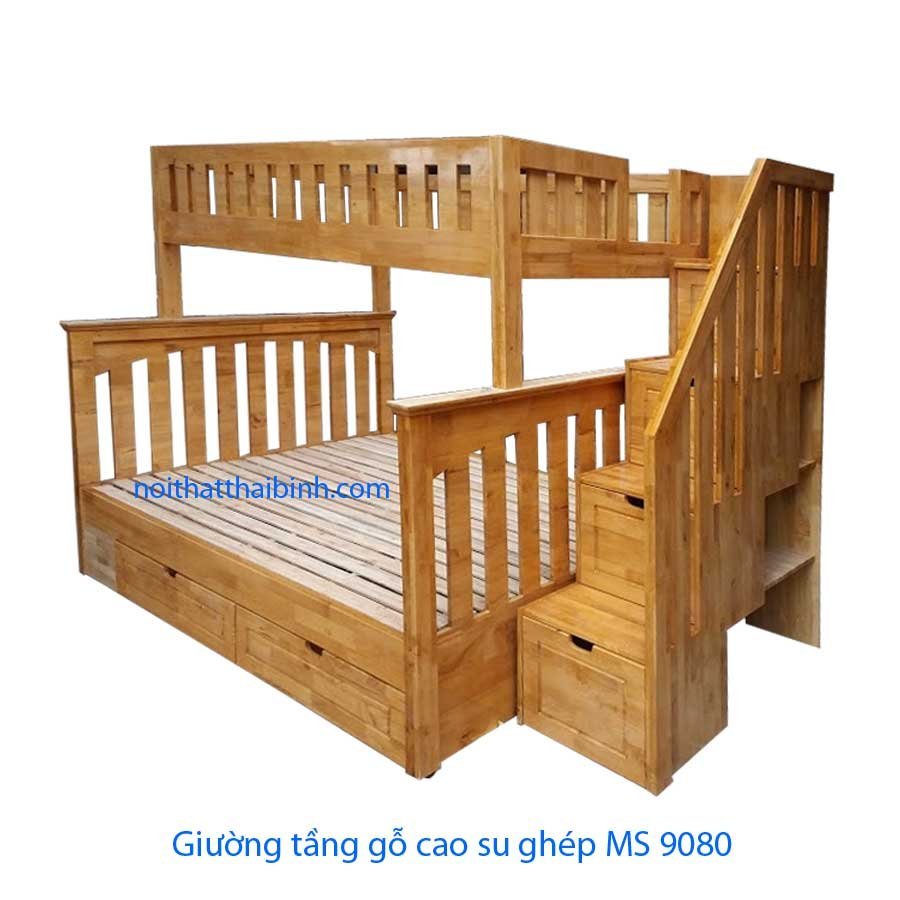 Giường tầng gỗ cao su MS 9080 - Ảnh 2