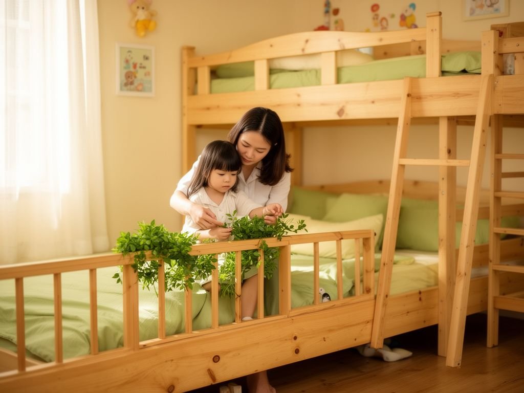 5 cách tạo không gian xanh mát trên giường tầng - hình 3