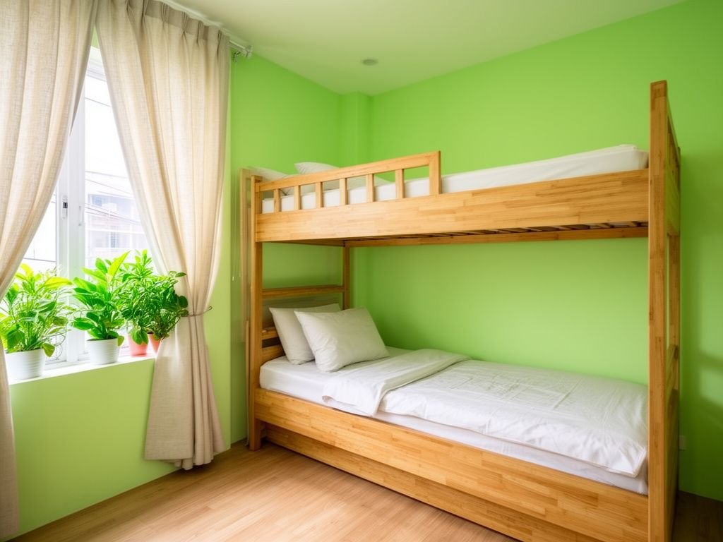 5 cách tạo không gian xanh mát trên giường tầng - hình 4