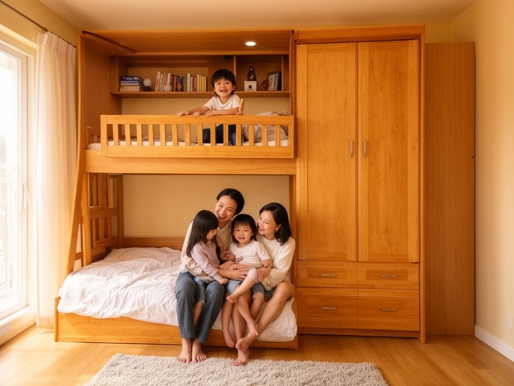 10 mẫu giường tầng đa năng kết hợp tủ quần áo - hình 3