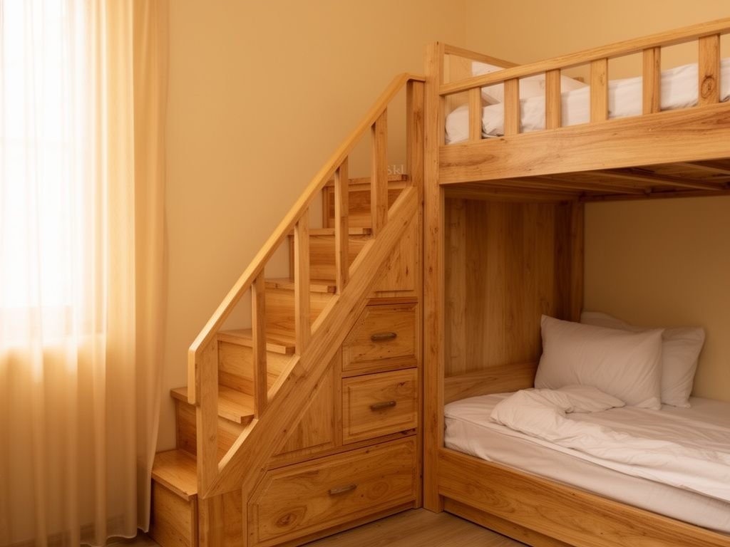 6 thiết kế giường tầng gỗ tự nhiên đẹp và bền - hình 2