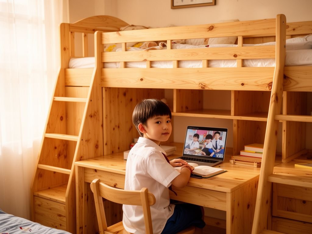 5 mẫu giường tầng đơn giản đẹp dành cho bé - hình 3