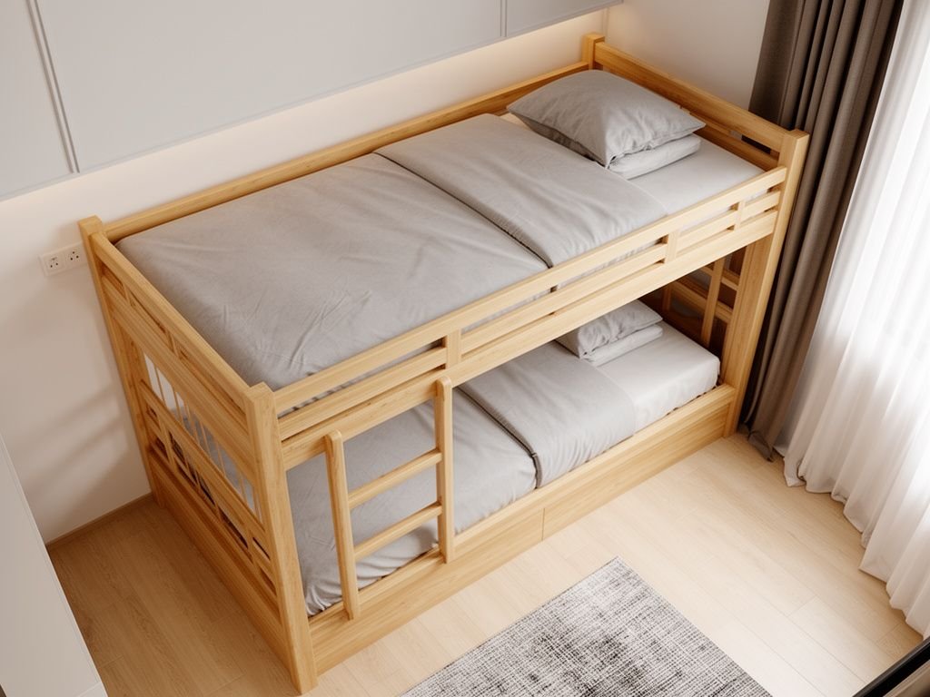 Top 9 mẫu giường tầng kiểu Nhật đơn giản tinh tế - hình 4