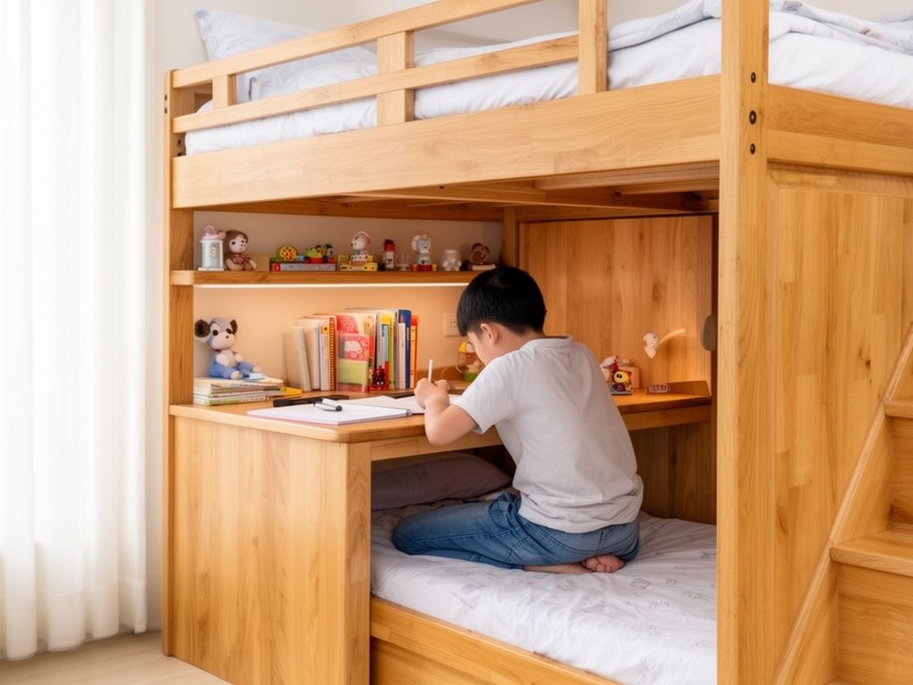 5 thiết kế giường tầng kết hợp bàn làm việc thông minh - hình 2