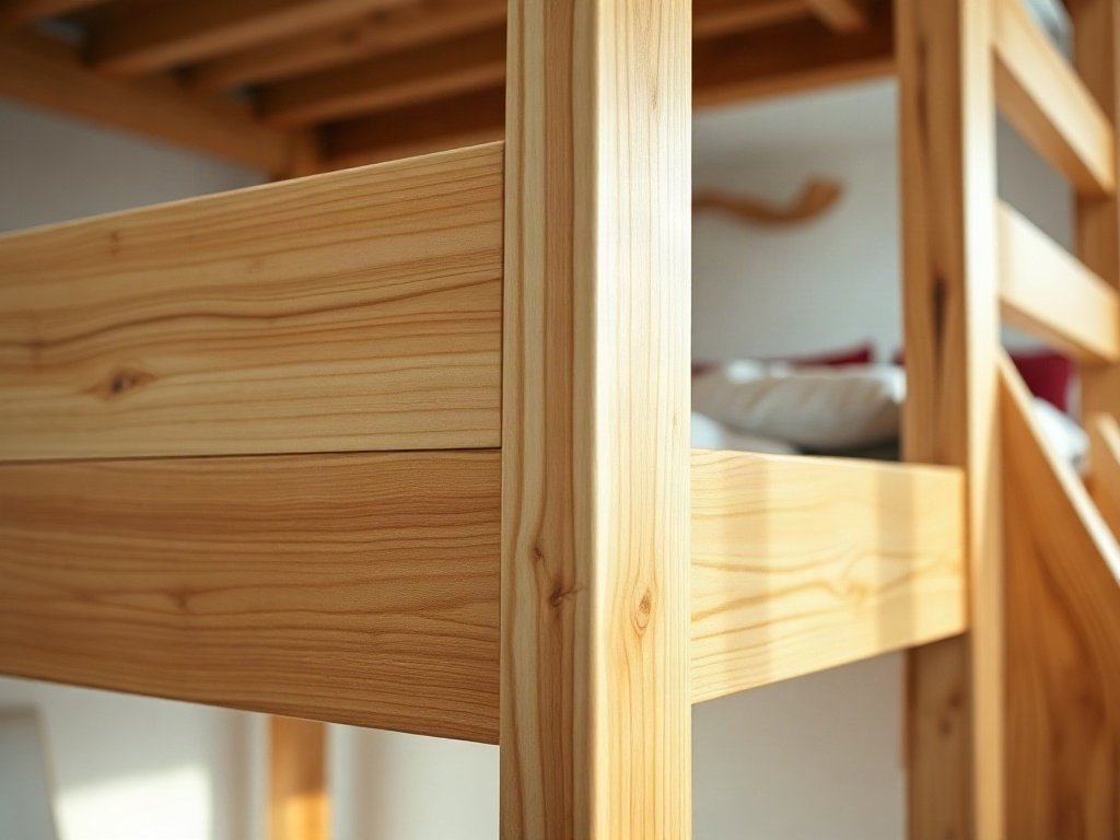 Giường tầng gỗ tự nhiên giá tốt - hình 2