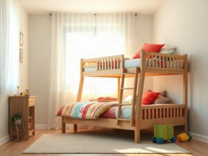 Giường tầng gỗ trẻ em giá tốt - hình 1