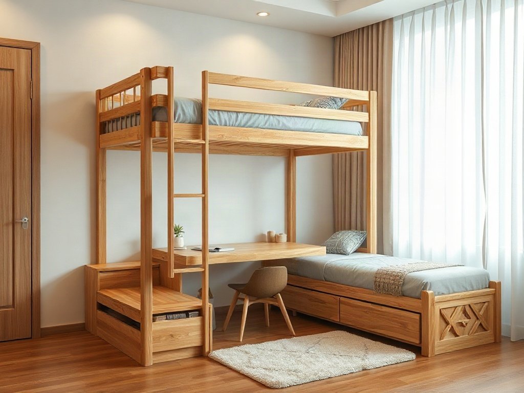 Giường tầng gỗ tự nhiên giá bao nhiêu - hình 3