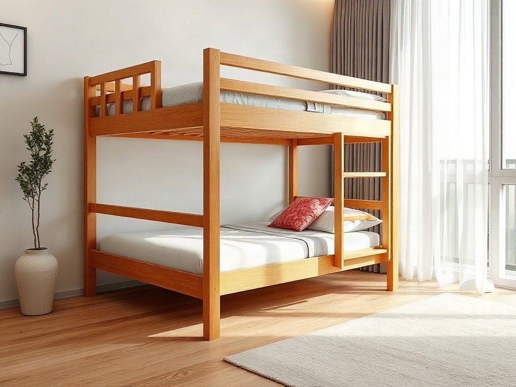 Giường tầng gỗ cho bé giá rẻ - hình 5