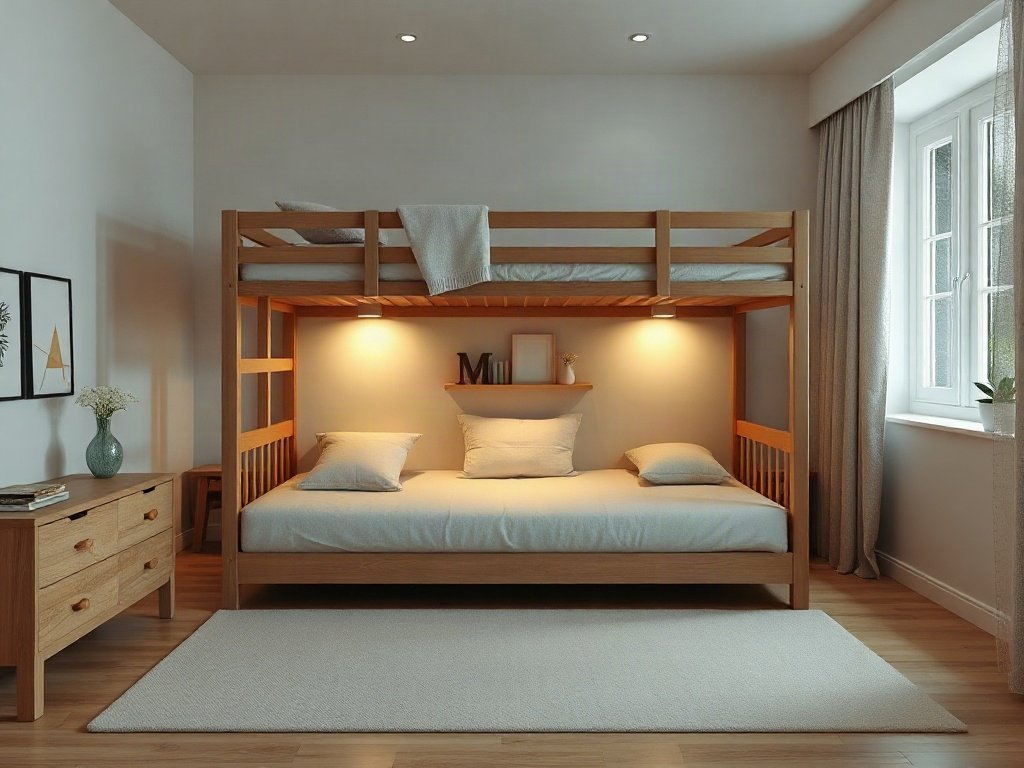 Giường tầng gỗ cho bé giá rẻ - hình 6
