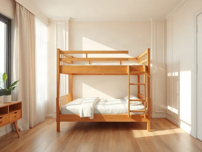 Giường tầng gỗ sồi giá bao nhiêu - hình 1