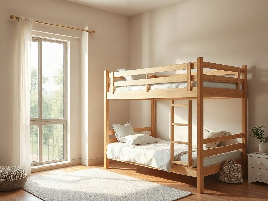 Giường tầng gỗ thông giá tốt - hình 1