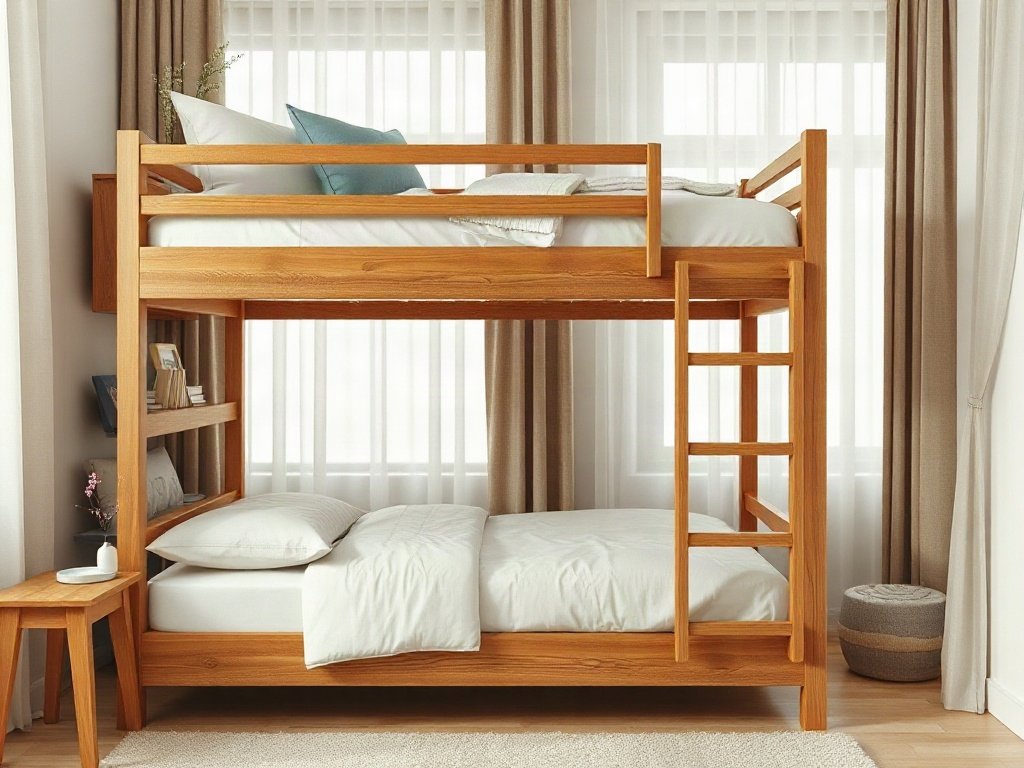 Giường tầng gỗ thông giá tốt - hình 6