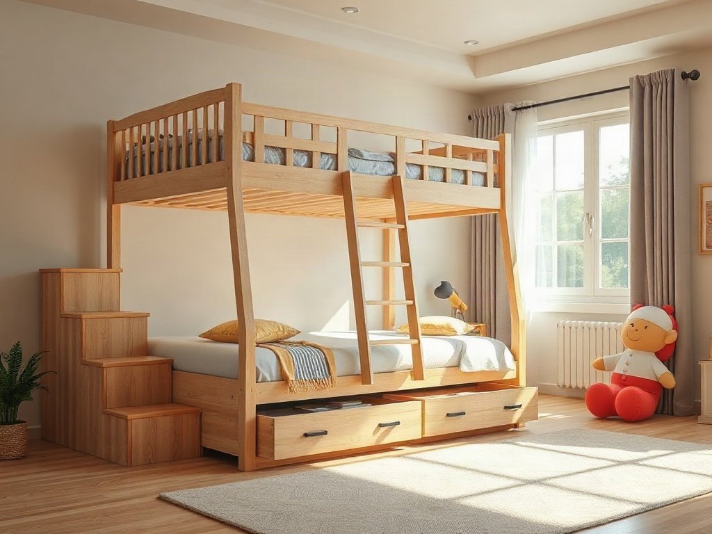 Báo giá giường tầng gỗ tự nhiên - hình 2