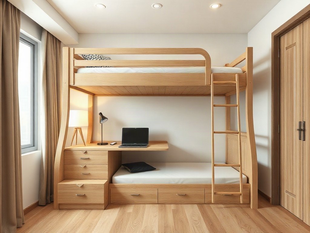 Báo giá giường tầng gỗ tự nhiên - hình 3