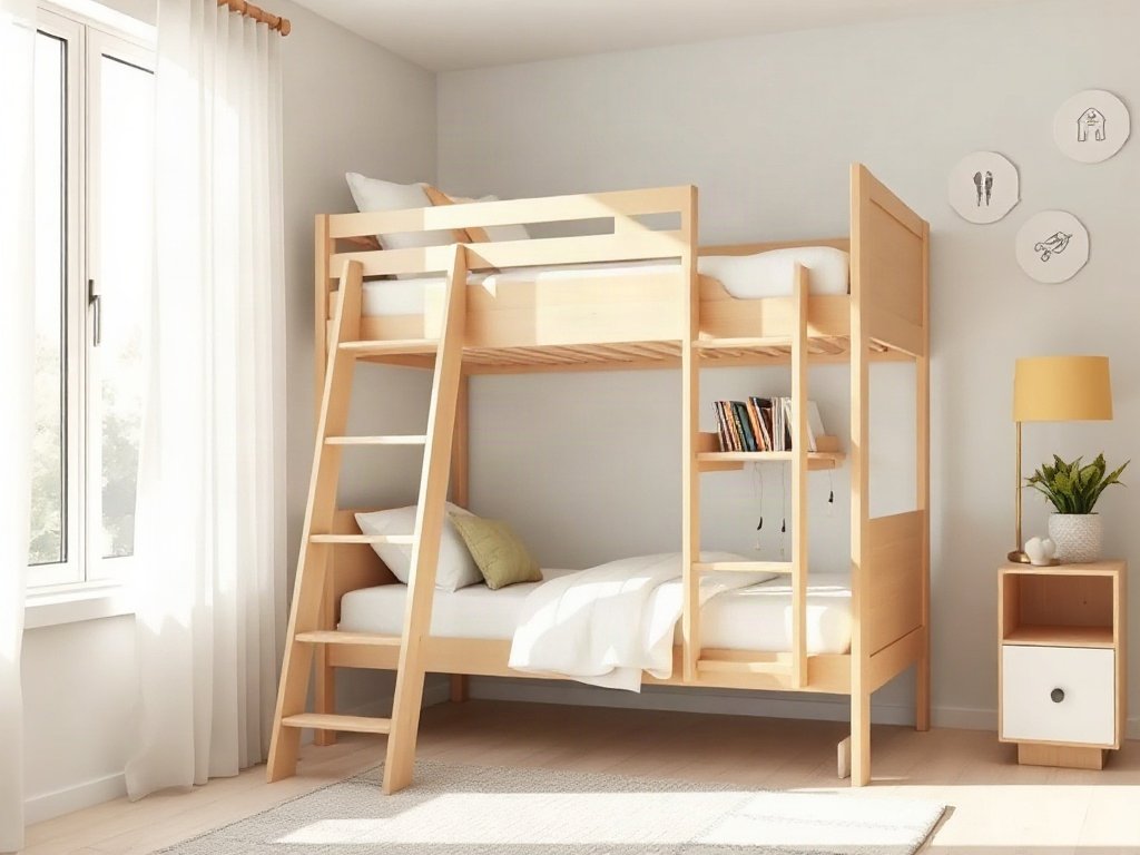 Cửa hàng bán giường tầng trẻ em có cầu thang - hình 1