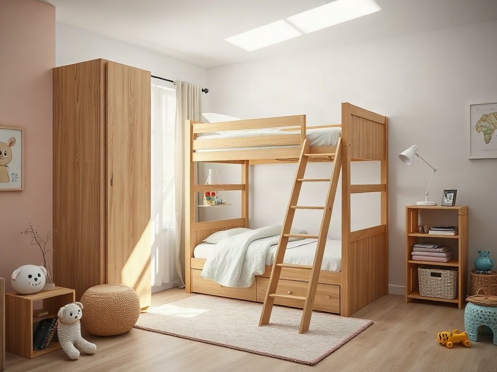 Cửa hàng bán giường tầng trẻ em có cầu thang - hình 6