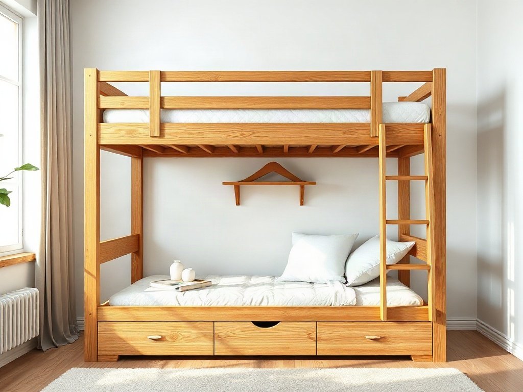 Giường tầng gỗ giá tốt - hình 3