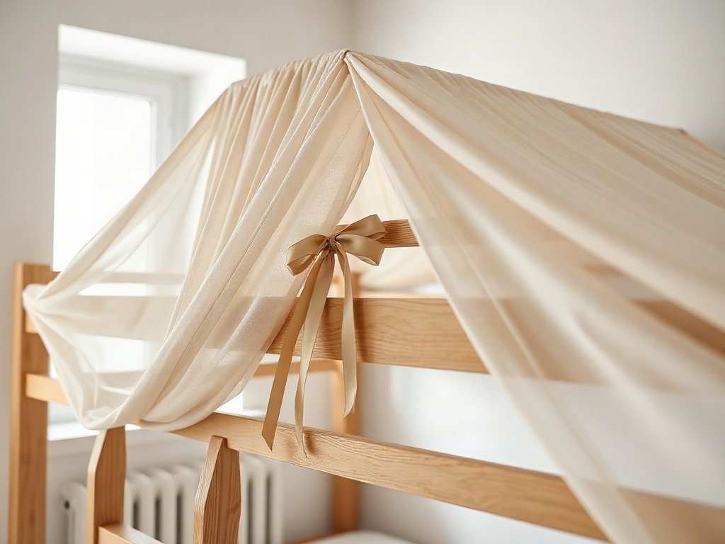 Giường tầng cho bé gái có màn - hình 3