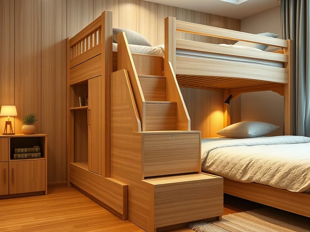 Chỗ bán giường tầng bằng gỗ xoan đào - hình 2