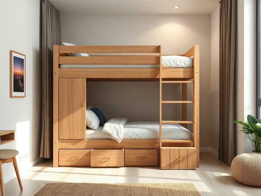 Chỗ bán giường tầng bằng gỗ xoan đào - hình 4