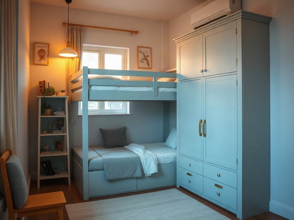 Giường tầng gỗ tự nhiên giá rẻ - hình 5