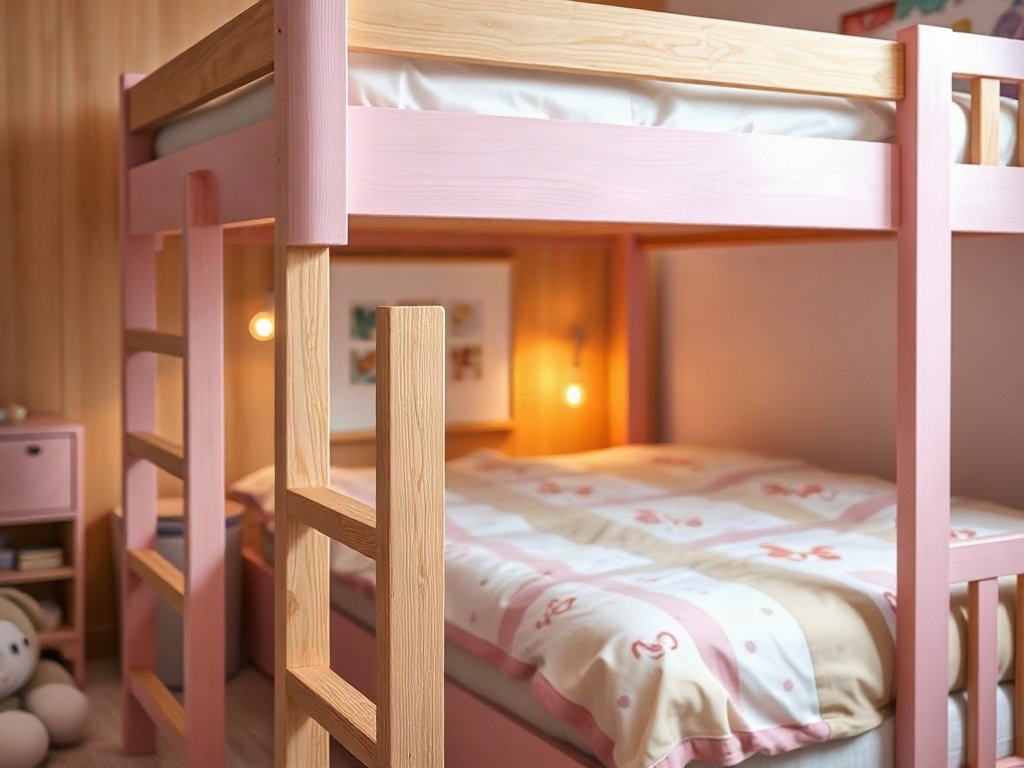 Mua giường tầng cho bé màu hồng - hình 3