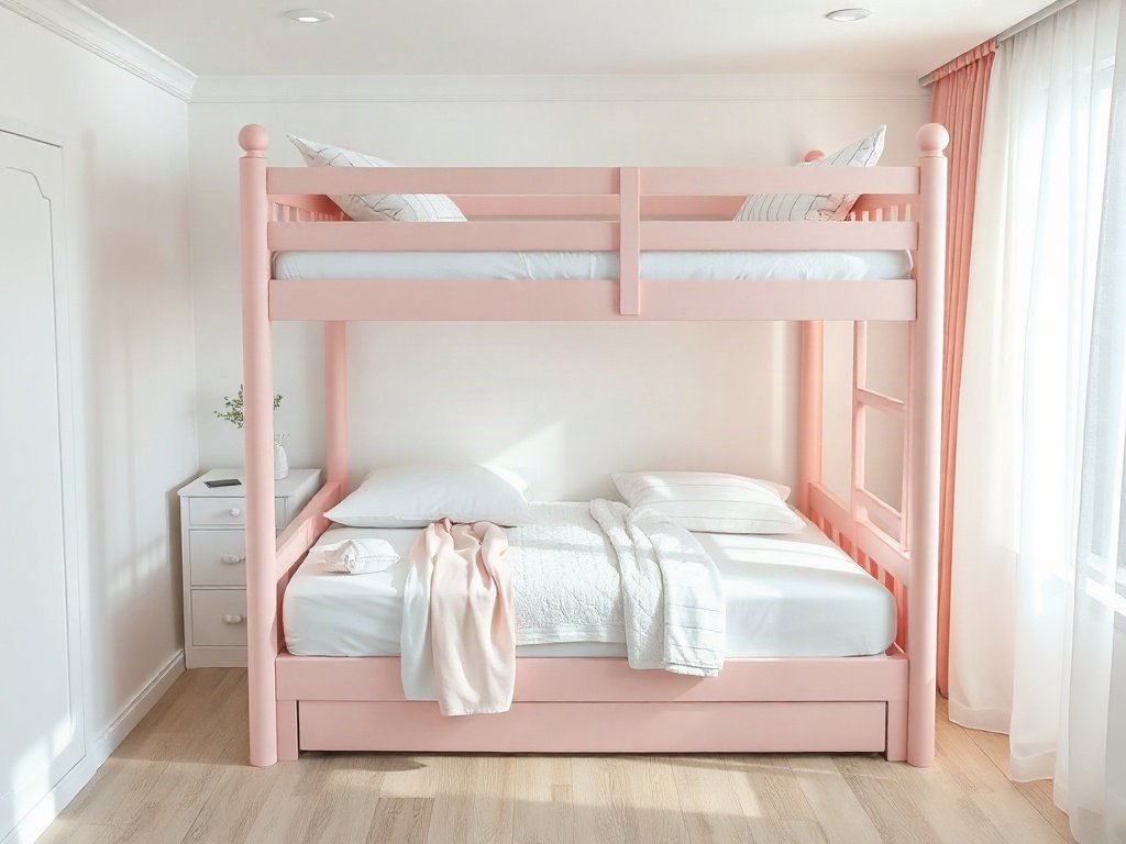 Mua giường tầng cho bé màu hồng - hình 5