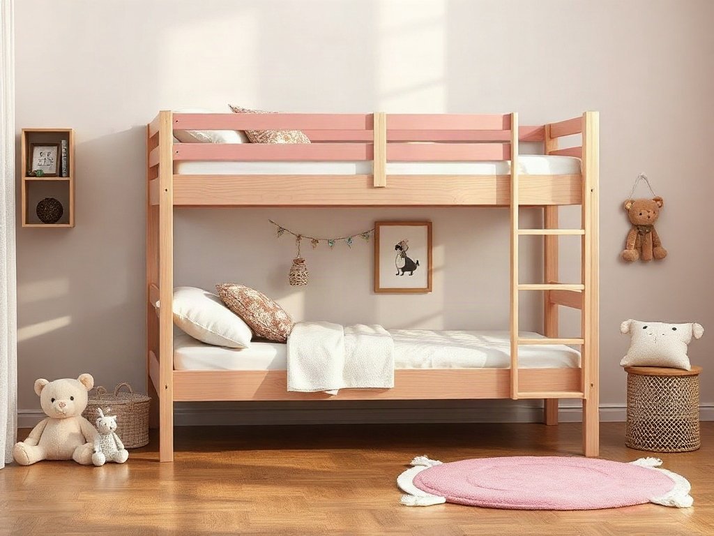 Mua giường tầng cho bé màu hồng - hình 6