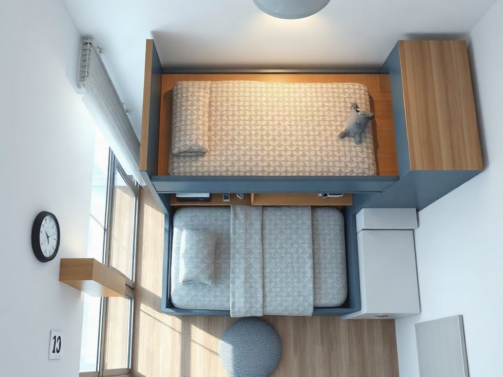 Giường tầng gỗ công nghiệp giá tốt - hình 5