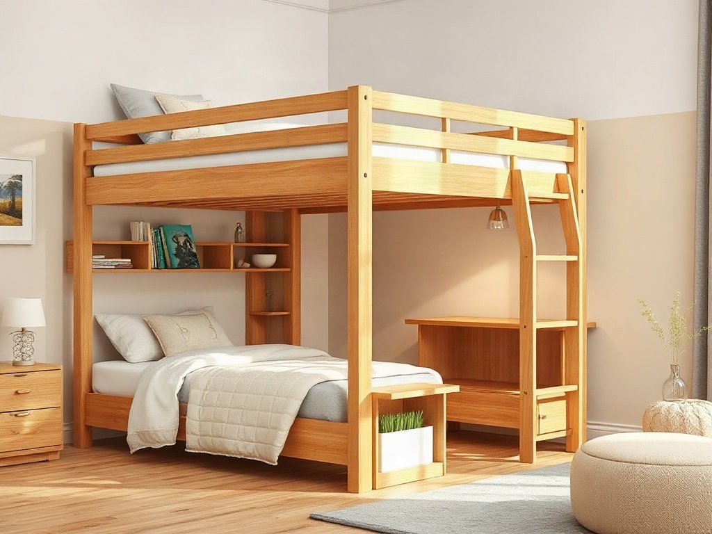 Cửa hàng bán giường tầng có bàn học - hình 2