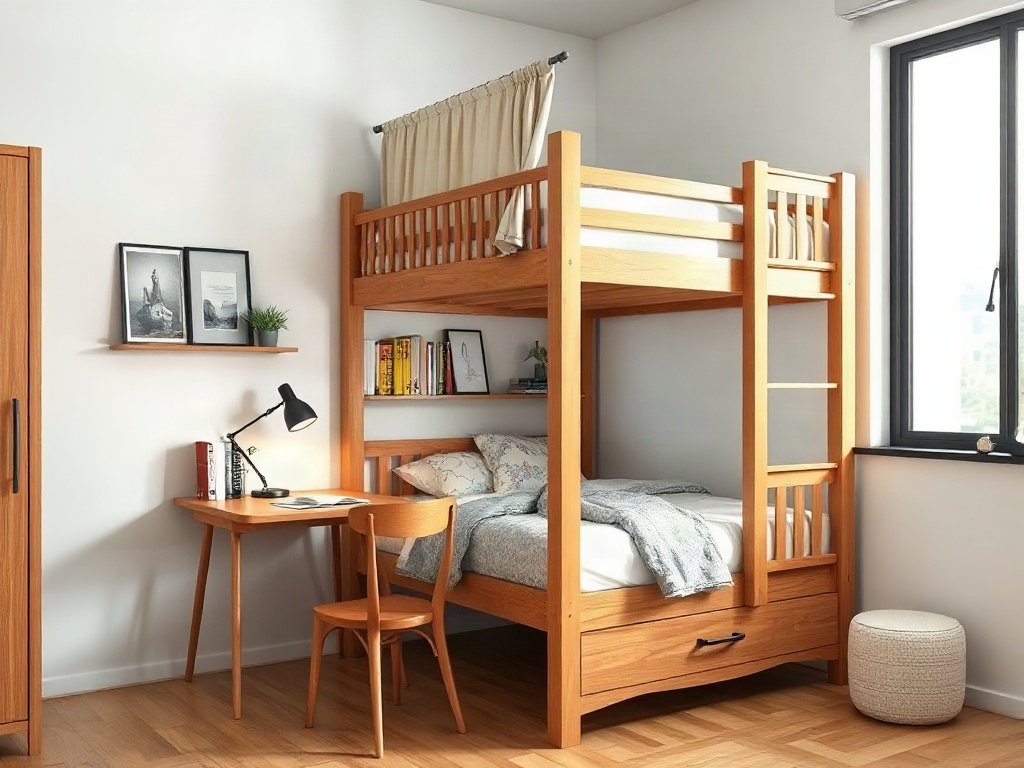 Cửa hàng bán giường tầng có bàn học - hình 6