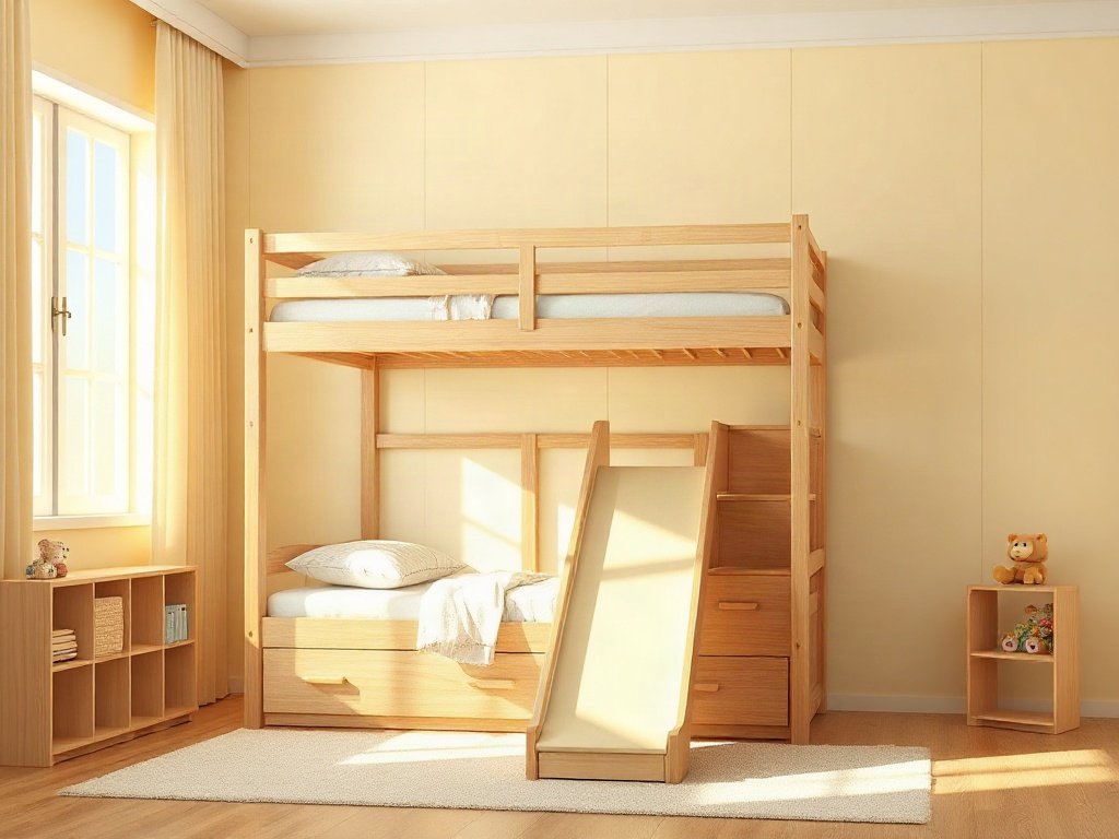 Giường tầng có cầu trượt giá tốt - hình 1