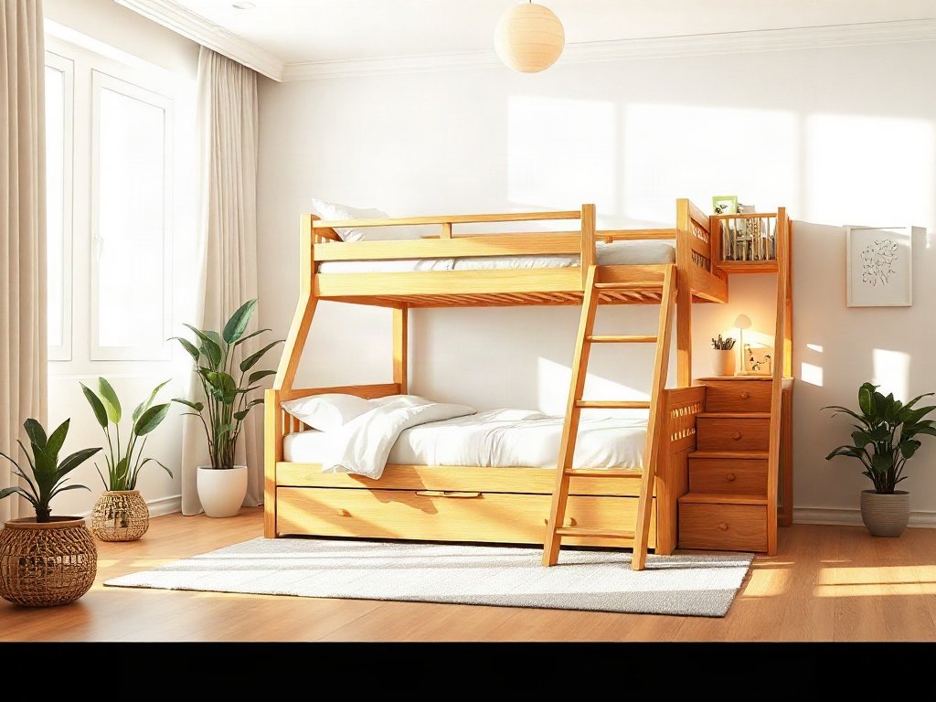 Giường tầng có cầu trượt giá tốt - hình 4