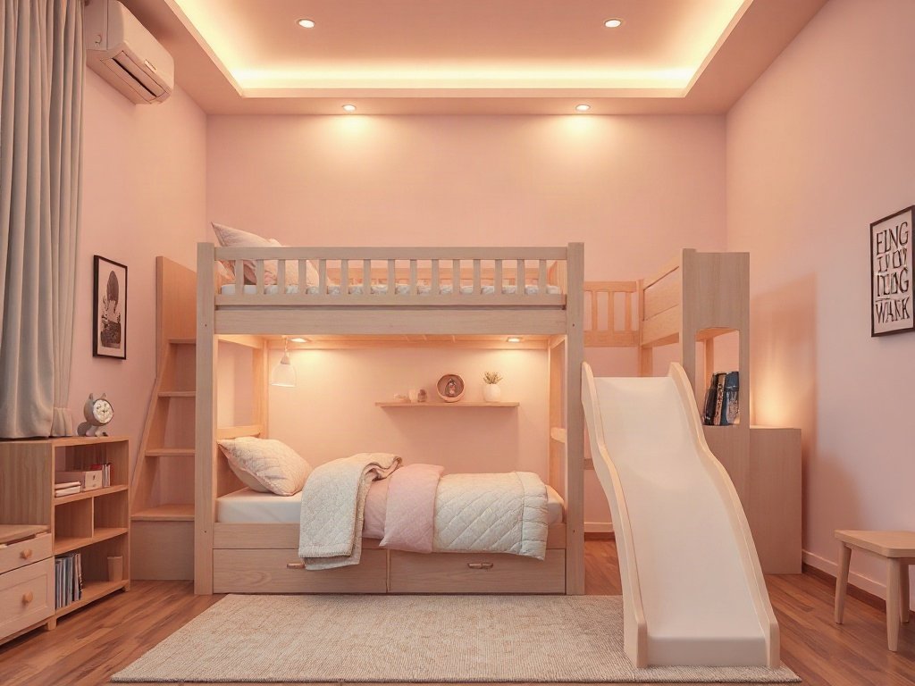 Giường tầng có cầu trượt giá tốt - hình 6