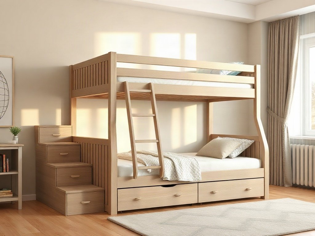 Nơi bán giường tầng có cầu thang - hình 1