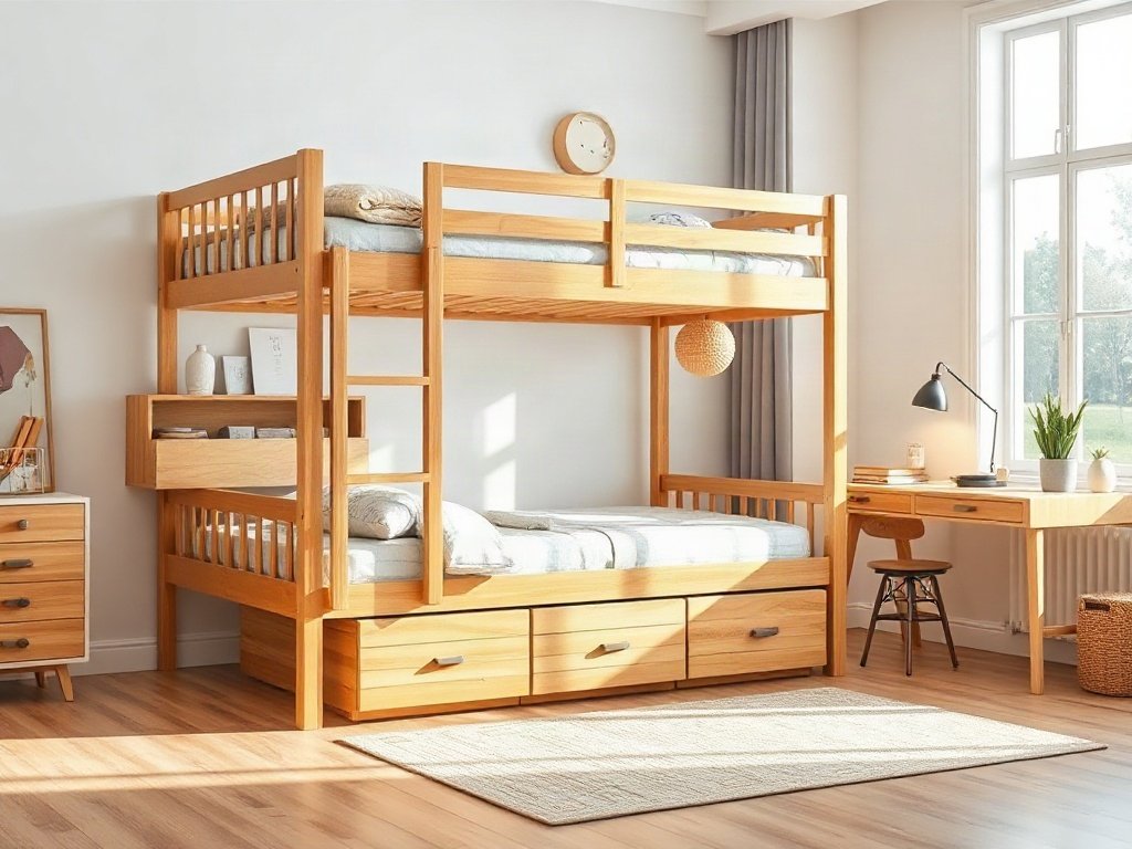 Giá giường tầng có ngăn kéo - hình 4