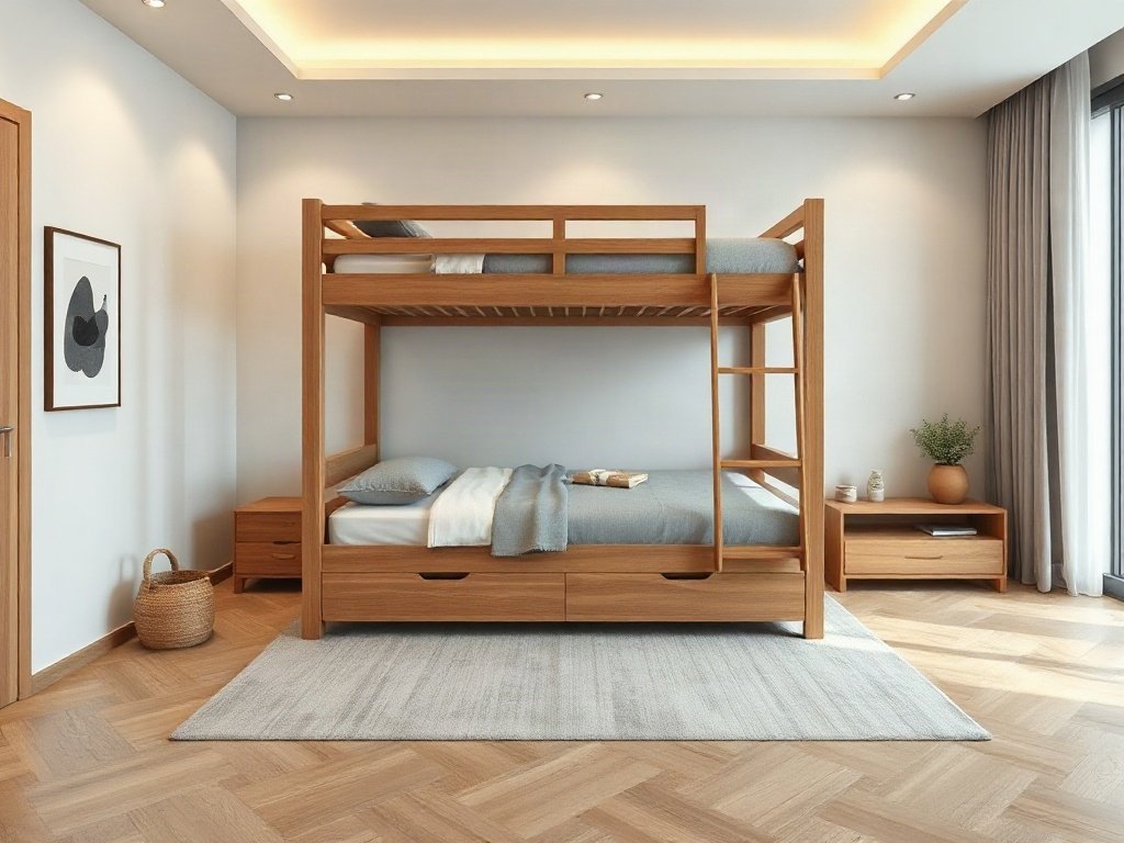 Giá giường tầng có ngăn kéo - hình 6