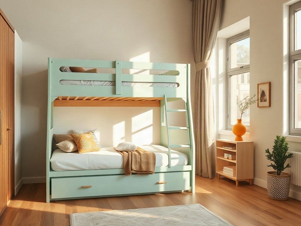 Chỗ bán giường tầng kết hợp tủ - hình 2