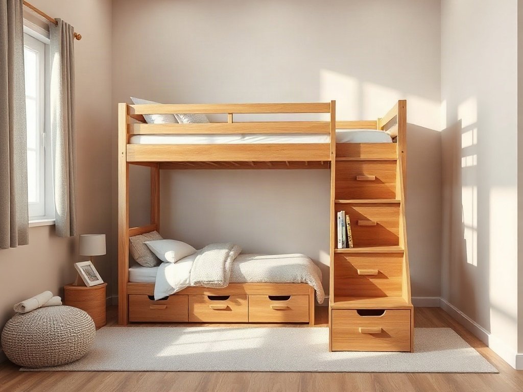 Giường tầng trẻ em có bàn học giá bao nhiêu - hình 1