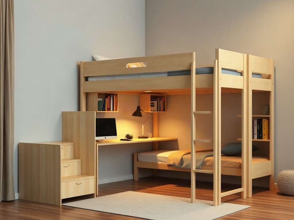 Giường tầng trẻ em có bàn học giá bao nhiêu - hình 2