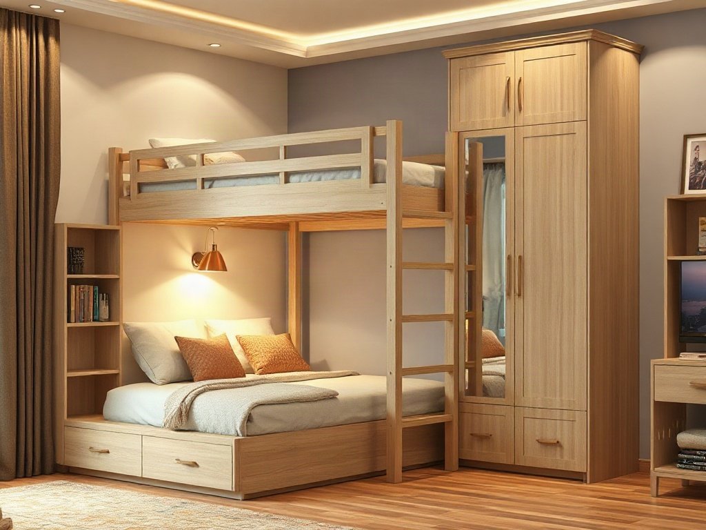 Giá giường tầng gỗ công nghiệp giá rẻ - hình 4