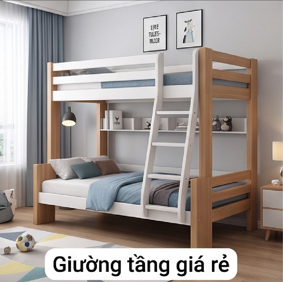 Giường tầng trẻ em bằng gỗ công nghiệp giá rẻ TPHCM