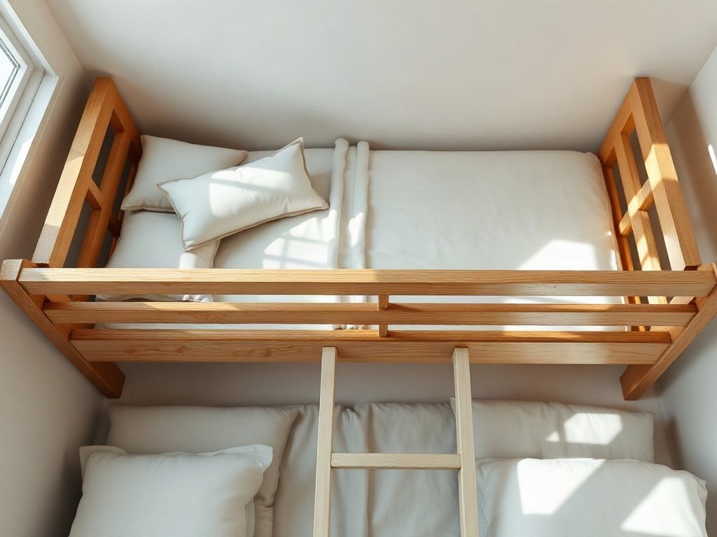 Giường tầng gỗ xoan đào giá tốt - hình 5