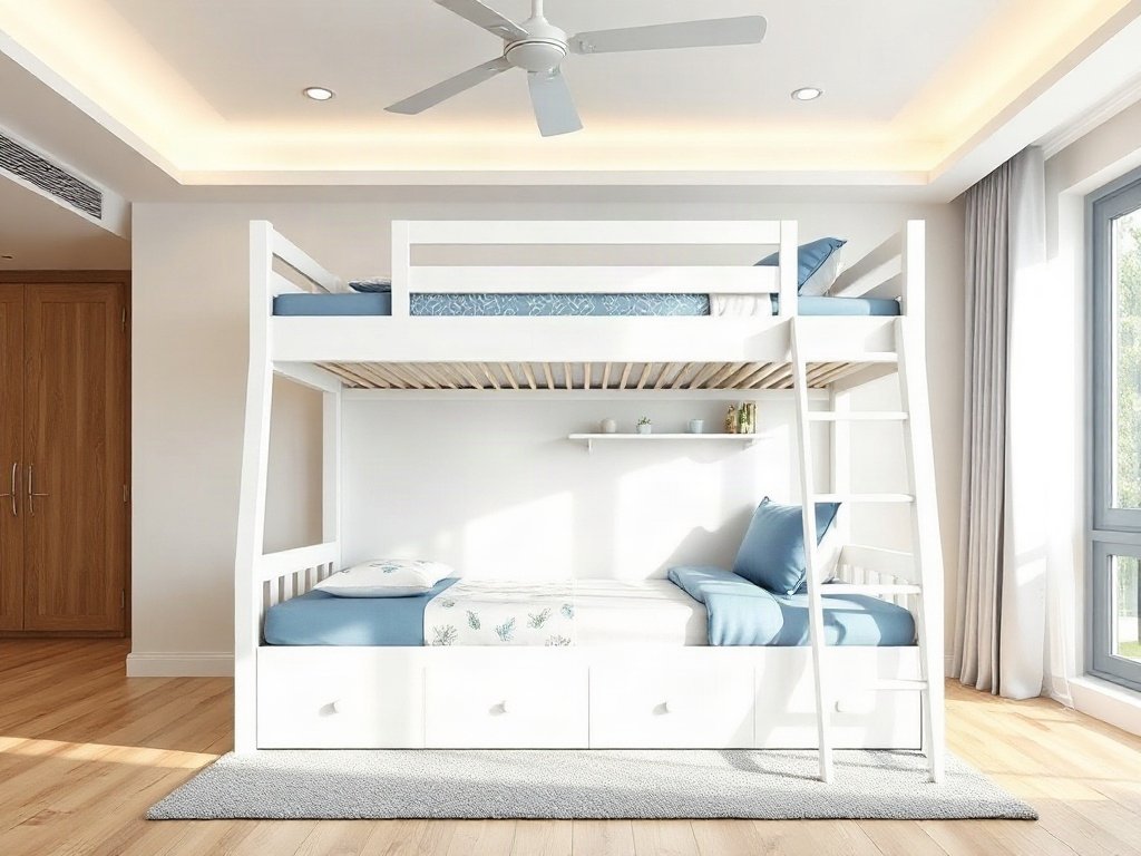 Giá giường tầng trẻ em gỗ - hình 3