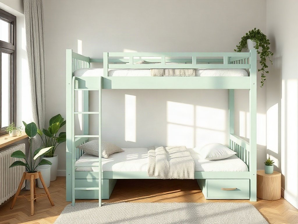 Giá giường tầng trẻ em gỗ - hình 6