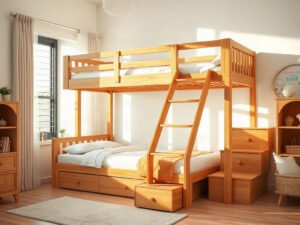 Giường tầng gỗ tự nhiên giá tốt nhất - hình 1