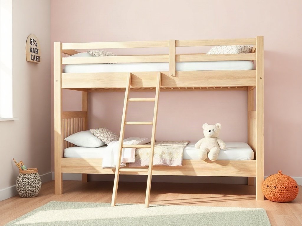 Giường tầng gỗ tự nhiên giá tốt nhất - hình 2