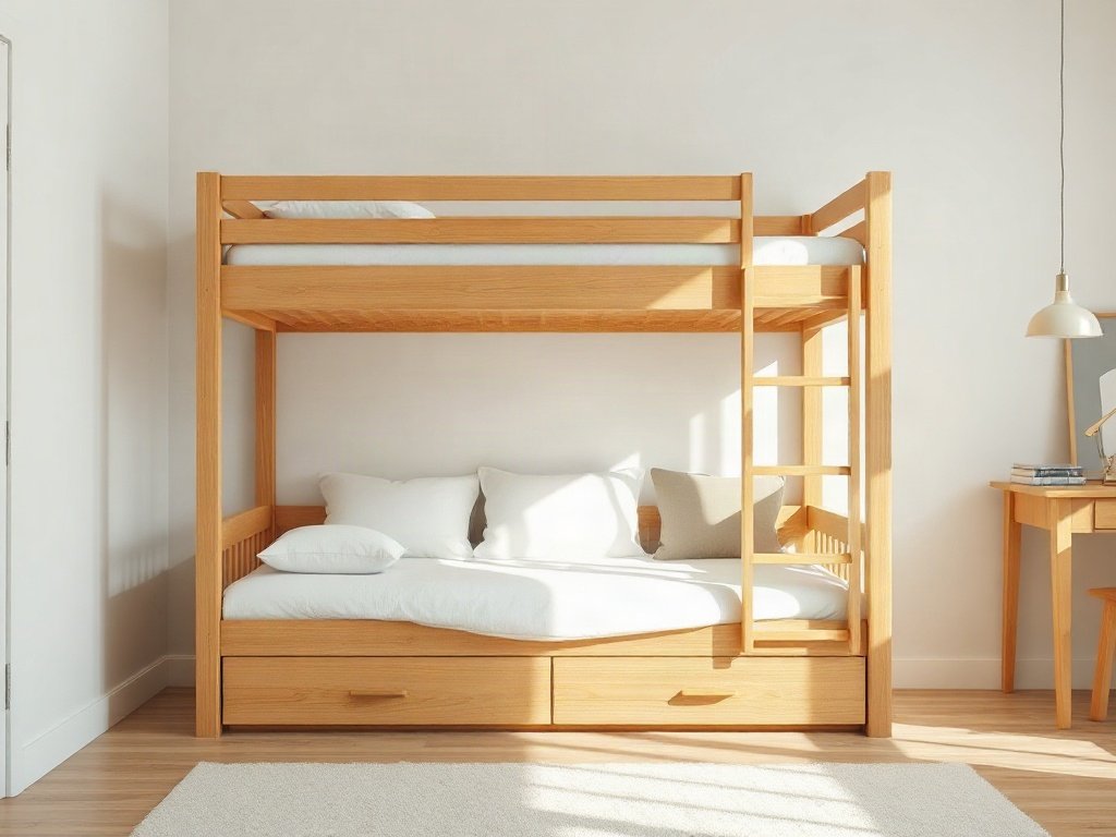 Giường tầng gỗ tự nhiên giá tốt nhất - hình 4