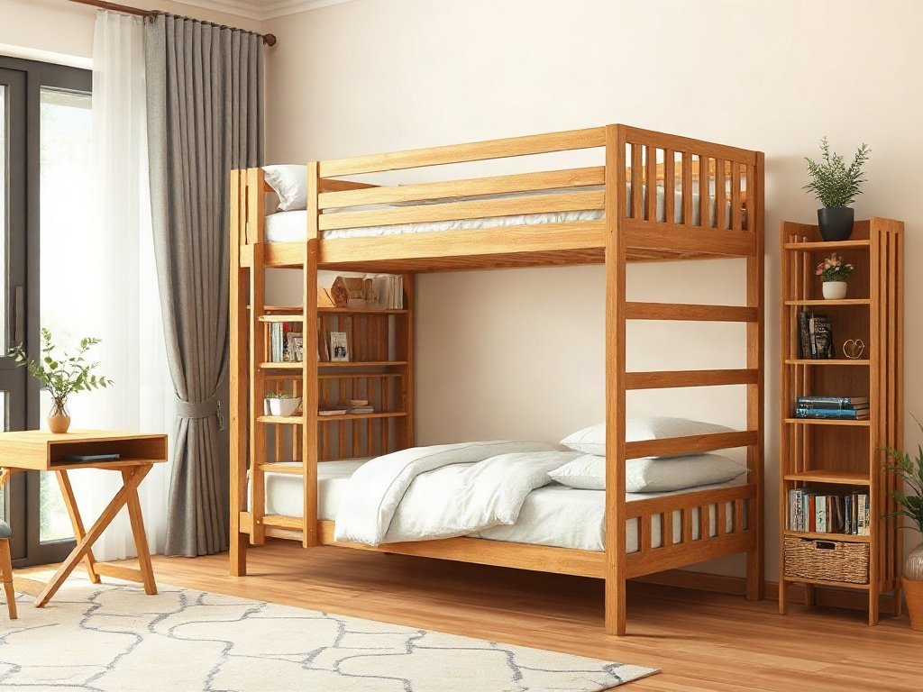 Chỗ bán giường tầng cho bé có bàn học - hình 2