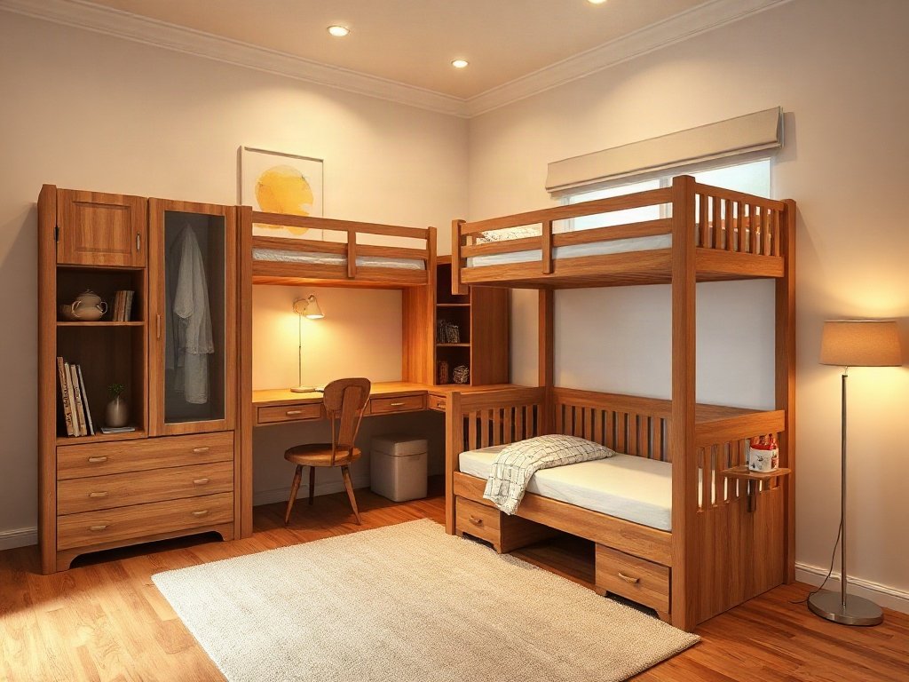 Chỗ bán giường tầng cho bé có bàn học - hình 4